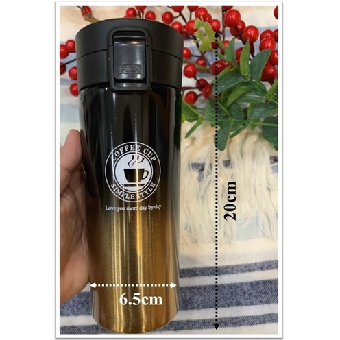 Bình giữ nhiệt, bình coffee Inox 2 lớp SUS 304 nắp bật tiện dụng 500ml