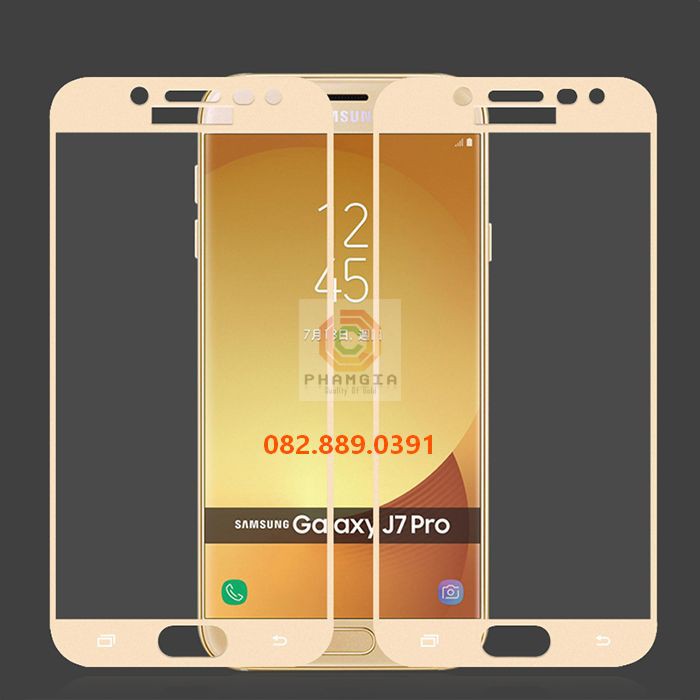 Kính cường lực full màn SamSung Galaxy J7Pro/J7 Prime/J7+ full keo, full chuẩn