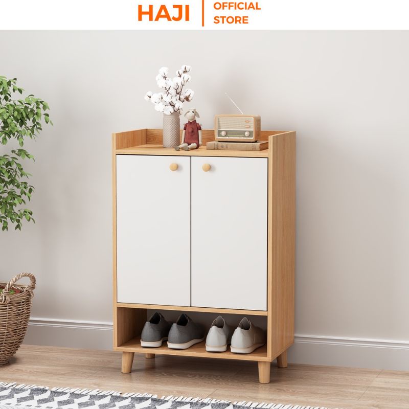 Tủ giày gỗ 4 tầng HAJI chống ẩm cánh mở tiết kiệm diện tích A125