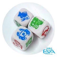 Bộ đồ chơi lắc bầu cua cá cọp xúc xắc bằng đá