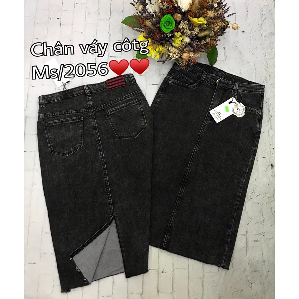 Nhập WAMS8 giảm 15%_ Chân váy dài jean xẻ trước | BigBuy360 - bigbuy360.vn