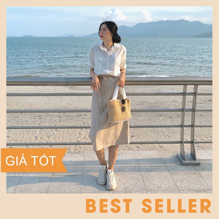 Chân váy Beige Midi thanh lịch | BigBuy360 - bigbuy360.vn