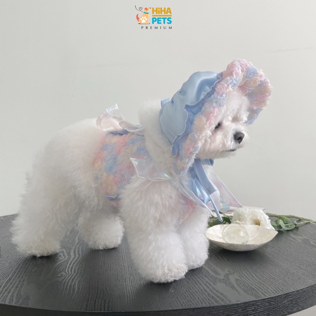 Váy Đầm Cho Chó Mèo Không Nón Hàn Quốc Mẫu Cao Cấp Quần Áo Thú Cưng Thiết Kế Thời Trang Hihapet.