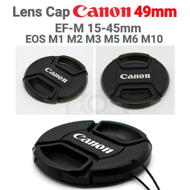 Nắp Đậy Ống Kính Máy Ảnh Canon 49mm Fix Ef 50mm F1.8 Stm Ef-M 15-45mm Stm M2 M3 M5 M6 M10 M50 M100