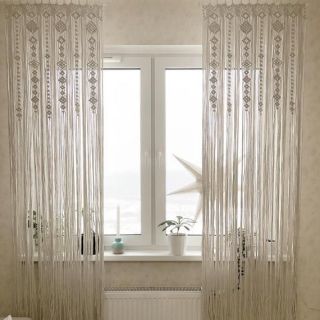 Rèm trang trí rèm cửa rèm sợi rèm macrame handmade