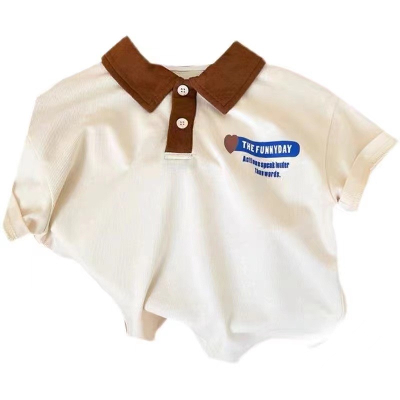 Áo Thun POLO Cotton Tay Ngắn Phong Cách Hàn Quốc Thời Trang Mùa Hè Ttc201 Dành Cho Bé Trai Tiểu Học