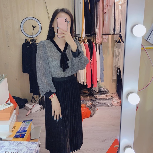 Áo sơ mi viền nhung