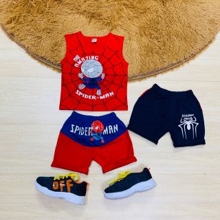 Bộ nhện thêu đắp cho bé trai (9-22kg)