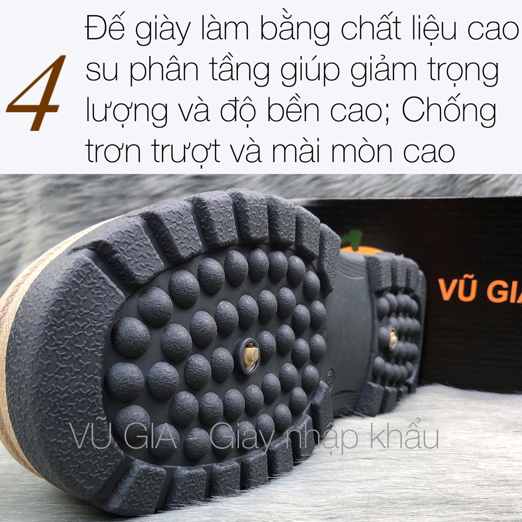 Giày nam cổ cao nhập khẩu chính hãng VŨ GIA Vải canvas chống xước phù hợp đi xe côn, đi phượt