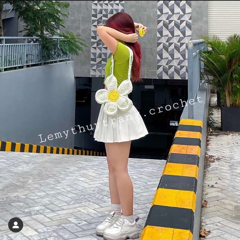 BLOOM FLOWER BAG - TÚI LEN BÔNG HOA CÚC