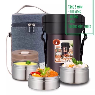 HỘP CƠM GIỮ NHIỆT TAFUCO HÀNG NỘI ĐỊA NHẬT 2 LÍT 3 NGĂN