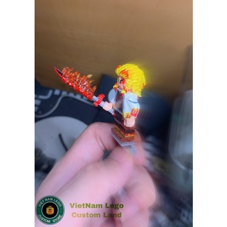 Phụ kiện minifigures: Hiệu ứng chém lửa-phù hợp kiếm dòng Kimetsu no Yaiba