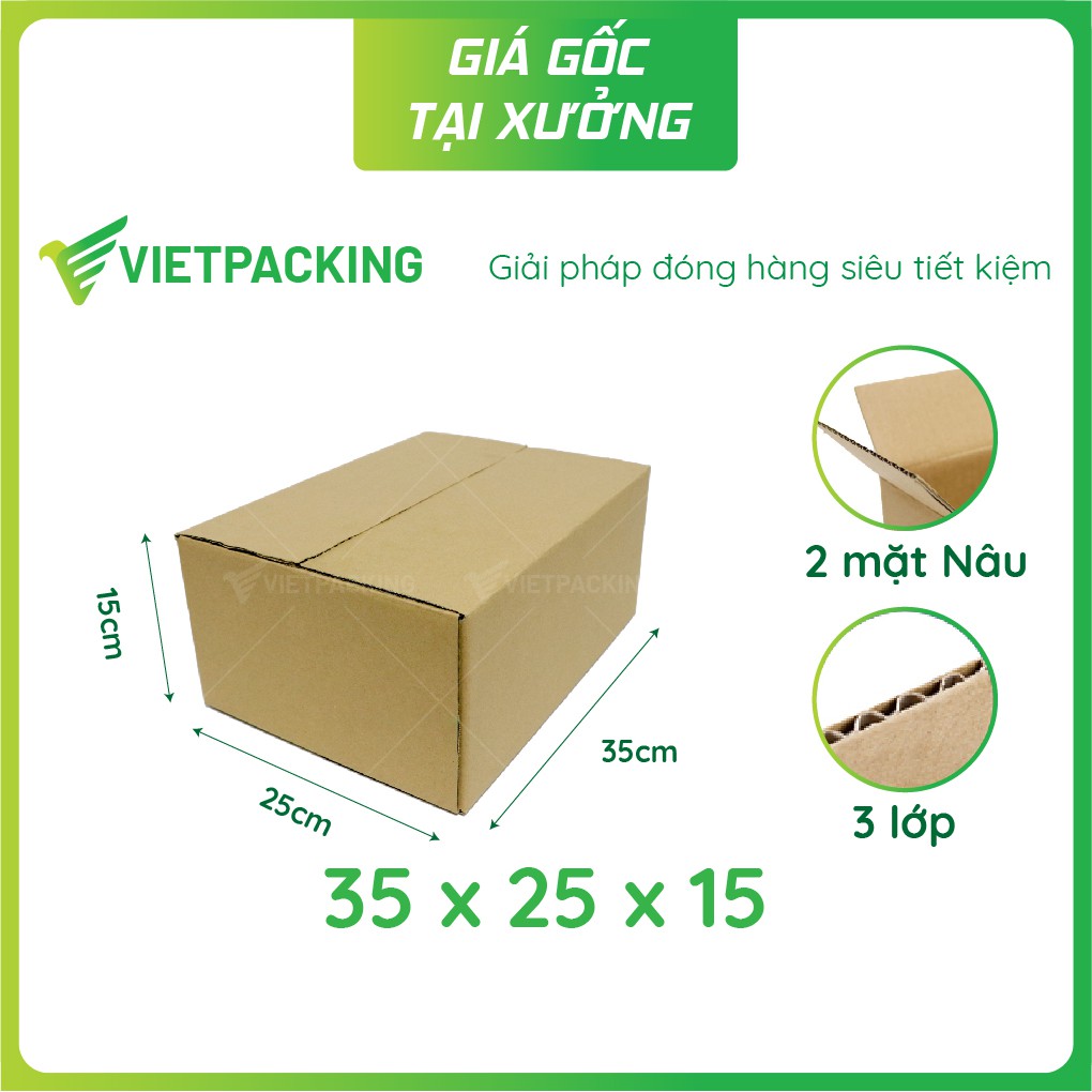 [BAO BÌ ĐẸP] 25 hộp carton size 35x25x15