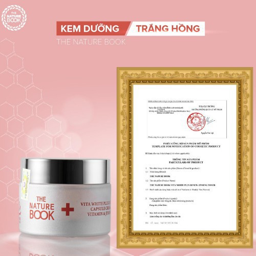 Kem dưỡng trắng hồng và tái tạo da Vita White Plus Double Capsule Cream 50g