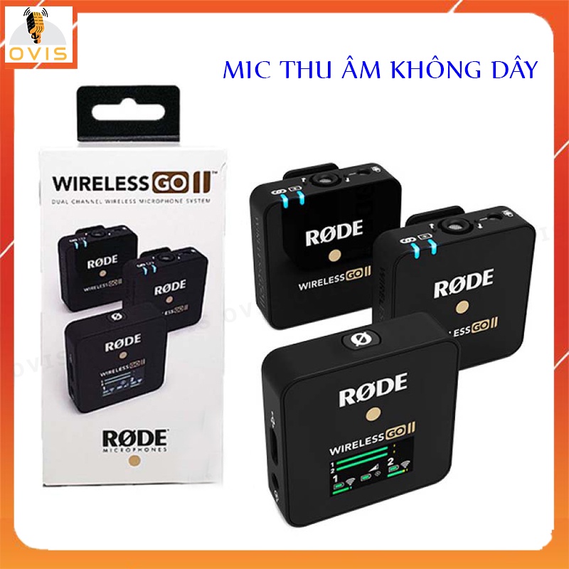 Rode Wireless GO II - Micro Cài Áo Không Dây Cho Máy Ảnh Tự Động Lưu Bản Ghi, Hoạt Động 7h