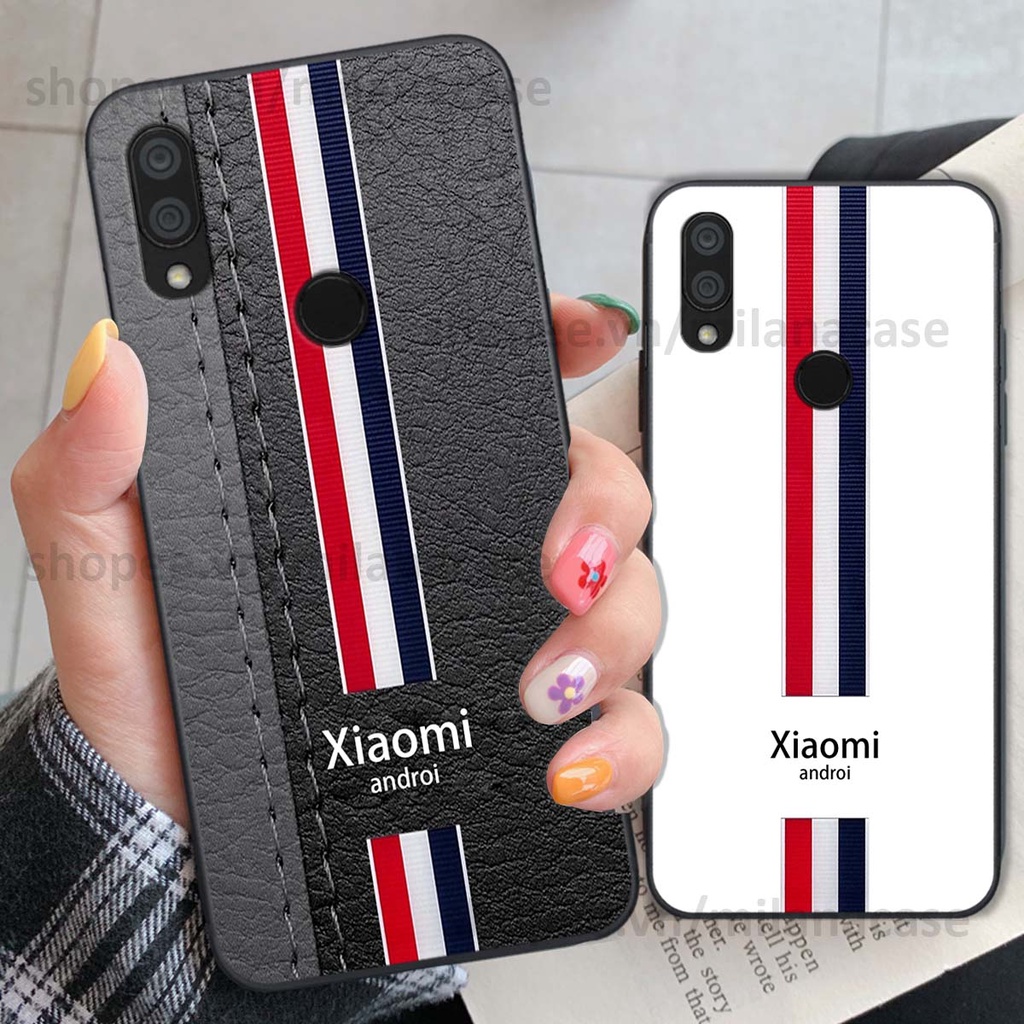 Ốp Xiaomi Redmi 7 in giả da phong cách thể thao, cá tính, thời trang