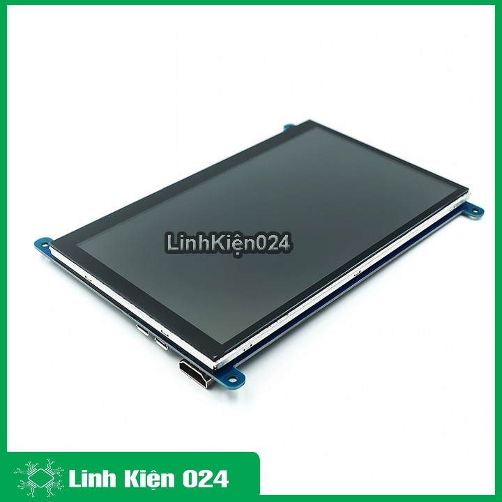 Màn Hình Raspberry 7Inch HD 1024x600 Cảm Ứng Điện Dung -Tặng Đĩa, Cáp HDMI, Cáp USB