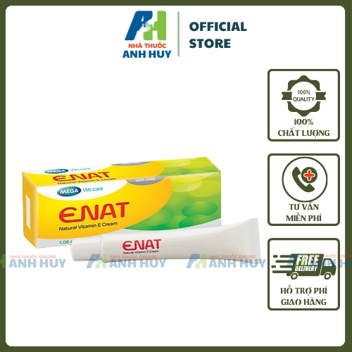 Kem Dưỡng Ẩm Chăm Sóc Da Dưỡng Da Vitamin E Cream Enat Cream MEGA, Kem Duong Am Da Khô Tube 30Gr