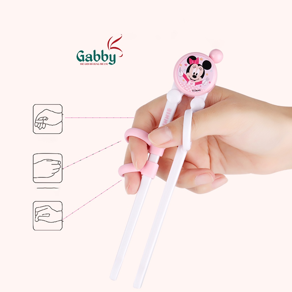 Đũa tập ăn đầu tròn cho bé Disney nhiều mẫu (MICKEY, MINNIE, MC QUEEN, ELSA)
