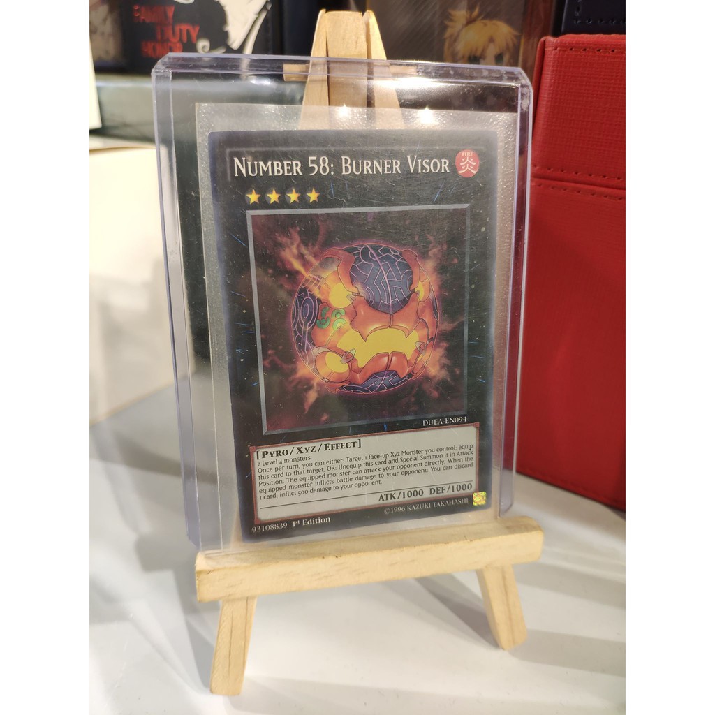 Lá bài thẻ bài Yugioh Number 58 Burner Visor - Tặng bọc bài nhựa bảo quản