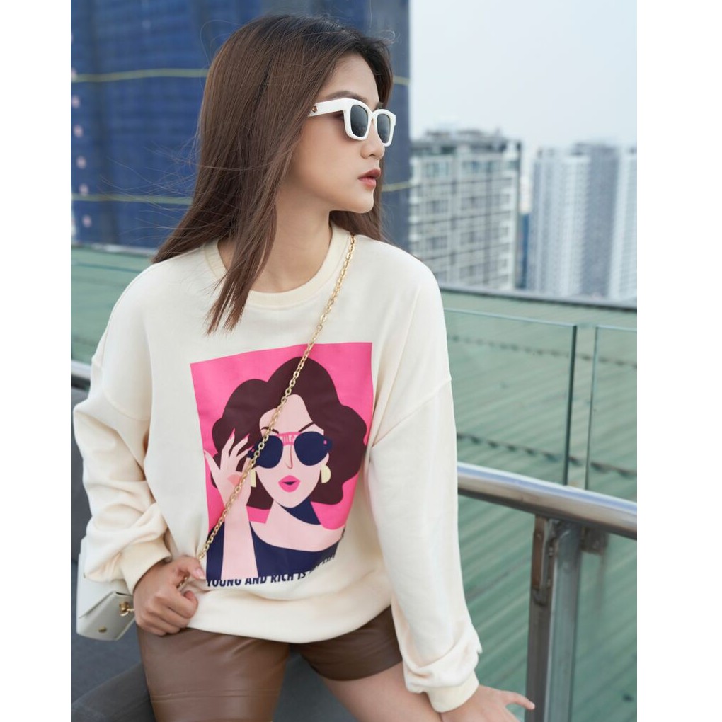 Áo Nỉ dài tay cổ tròn Young Méo Shop | BigBuy360 - bigbuy360.vn
