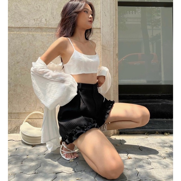 Áo sơmi caro nhí form rộng 2 màu