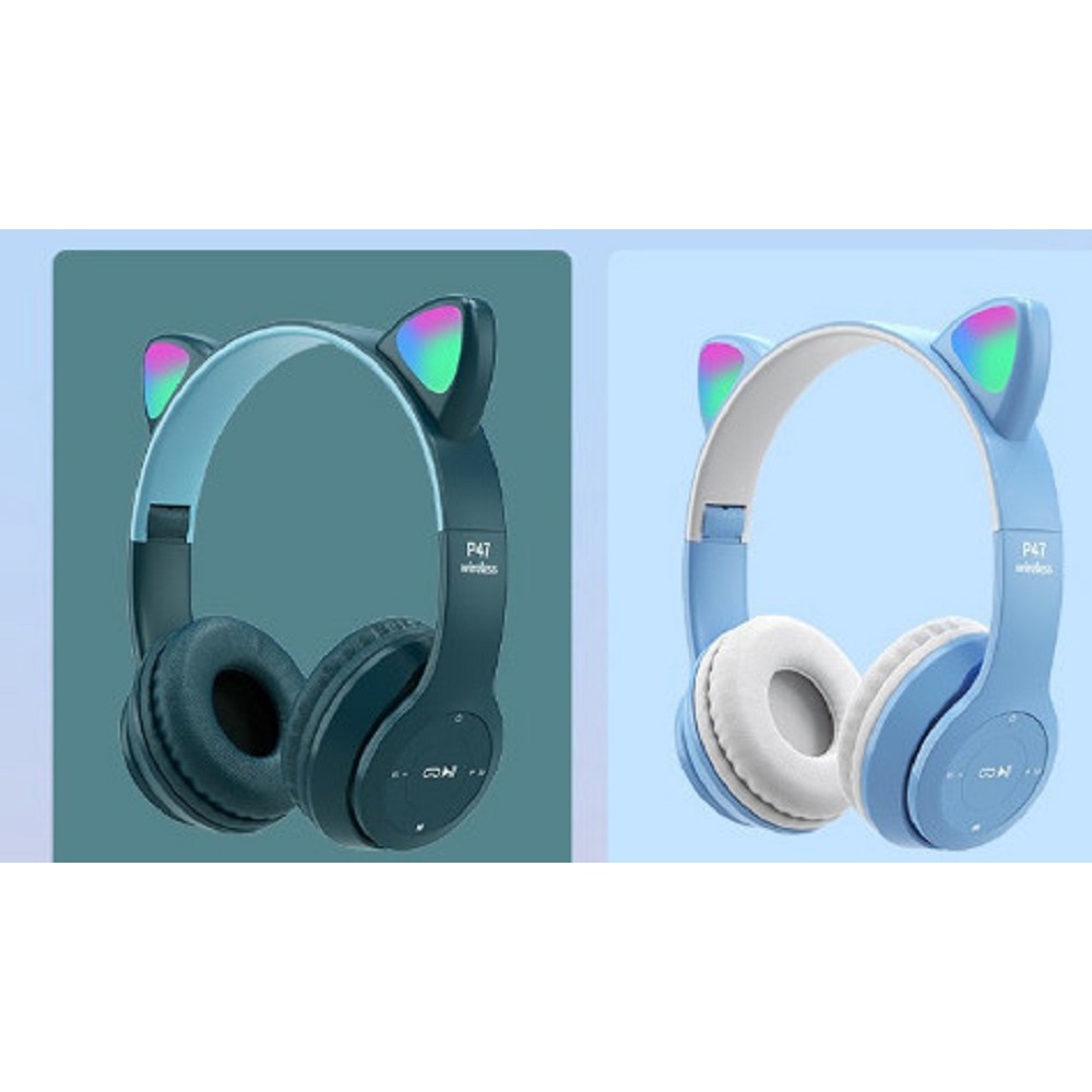 Tai Nghe Mèo Bluetooth P47M, Tai Mèo Dễ Thương