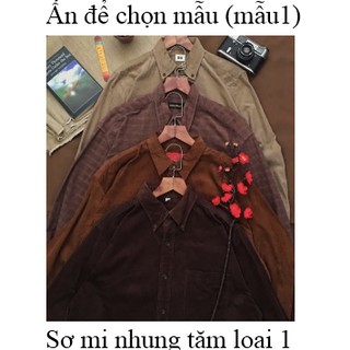 Chọn Mẫu Áo Sơmi nhung Tăm vintage ( ảnh thật ) - Mẫu 1 -dosi2do