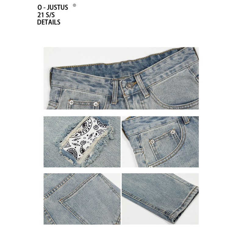 Quần Jean Rách Vá Bandana  | Ripped Bandana Patched Jean | BigBuy360 - bigbuy360.vn