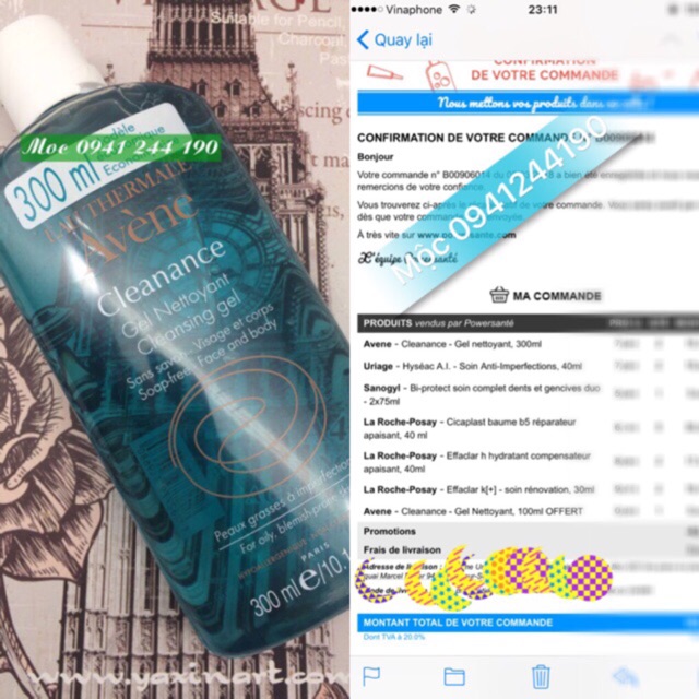 Sữa rửa mặt Avene