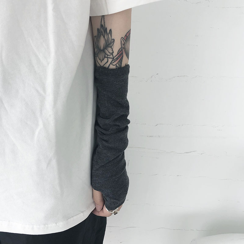 Găng tay ninja hở ngón thời trang màu đen phong cách cá tính