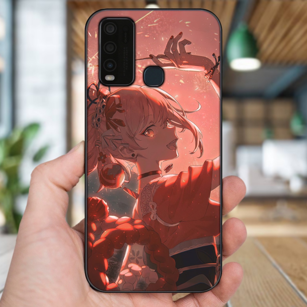 Ốp lưng Vivo Y30, Y50 viền đen in hình Yoimiya Genshin Impact