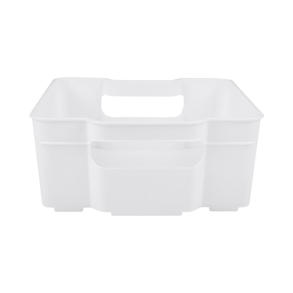 HomeBase STACKO Giỏ nhựa có thể xếp chồng lên nhau MONO Thái Lan 21.4X27X9cm màu trắng