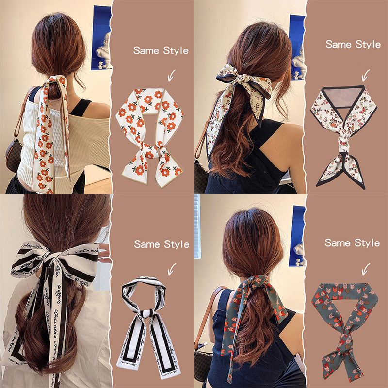 Fashion and Elegant Style Hair Band Fabric Satin Ribbon Hair Accessories Gift