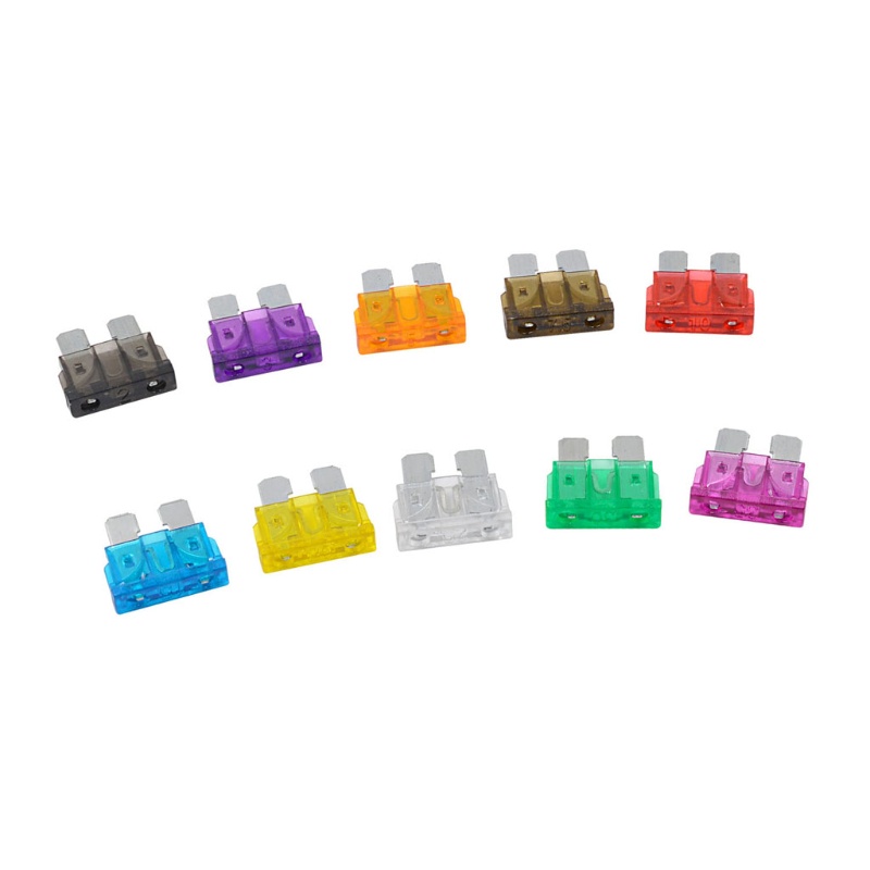 Set 100 Cầu Chì Lưỡi Dao 2A 3A 5A 7.5A 10A 15A 20A 25A 30A 35A Cho Xe Ô Tô / Tàu Thuyền