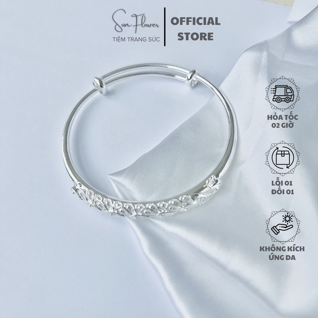 Vòng tay bạc nữ 925 thanh lịch Sunflower SUN10