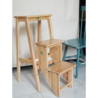 [FREESHIP]Ghế Thắp Nhang-Ghế Thắp Gương 3 Bậc Gấp Gọn Gỗ Cao Su Tự Nhiên Siêu Bền