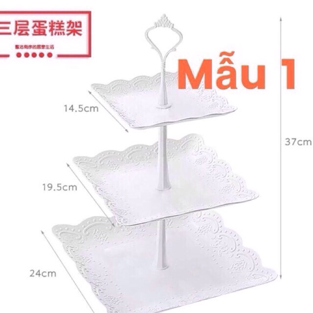 Đĩa nhựa 3 tầng, khay nhựa 3 tầng