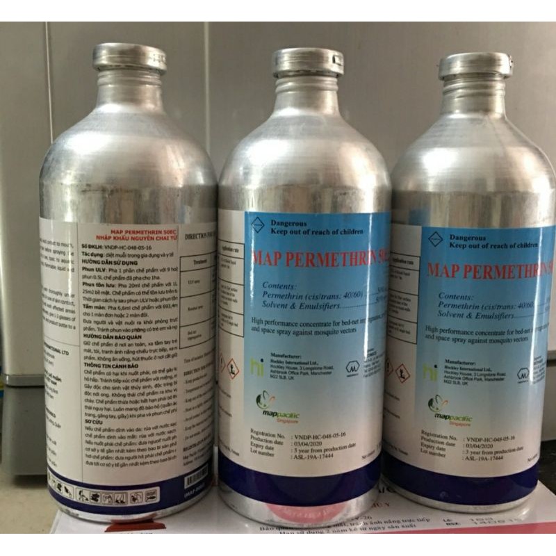 diệt muỗi chai nhôm permethrin 50ec