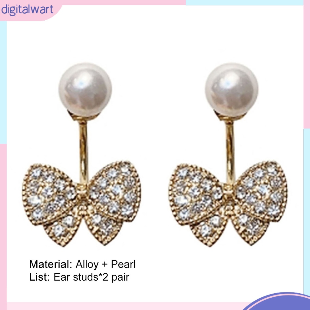 1 Đôi Bông Tai Đính Đá Thời Trang Cho Nữ