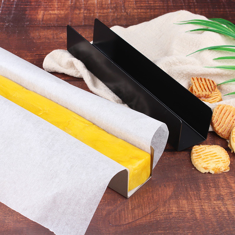 Khuôn làm bánh quy nam việt quất hình chữ U 10 Inch Khuôn làm bánh quy hình chữ nhật chống dính Khuôn bánh mì kiểu Pháp Dụng cụ nướng-Đen