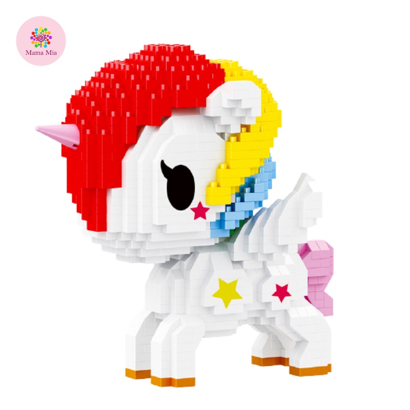 Bộ lắp ráp Lego mini Nano building blocks xếp hình 3D giảm stress màu sắc đẹp thương hiệu cao cấp chất lượng 6+