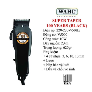 Tông đơ cắt tóc [Chính hãng] Tông đơ Wahl Super Taper (Black) chuyên nghiệp bản 100 năm thành lập thumbnail