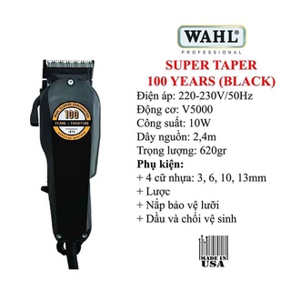 Tông đơ cắt tóc Tông đơ Wahl Super Taper chuyên nghiệp bản 100 năm thành lập