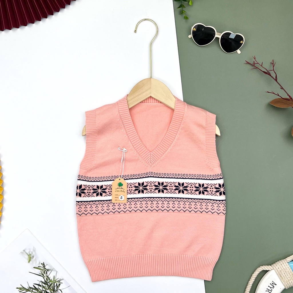 LITIBABY - Áo Len gile trẻ em thổ cẩm, size 5 - 8 tuổi [LG5571]