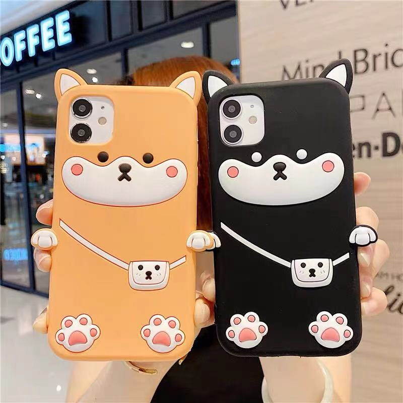 Casing for IPhone 12 Mini 11 Pro Max X Xr 4 4S 5 5S 6 7 8 Plus Cute Shiba Inu Phone Case Soft Silicone Cover