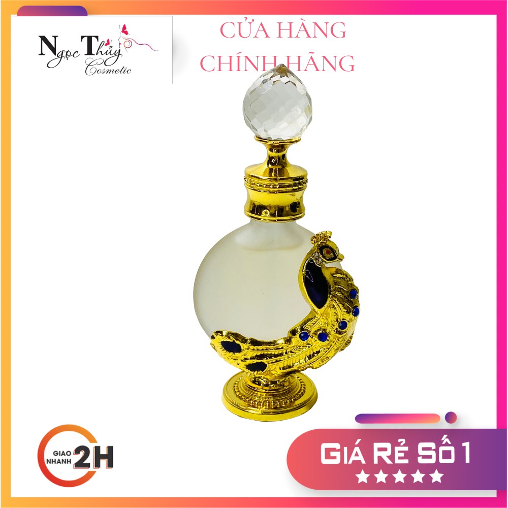 (CHÍNH HÃNG) Tinh dầu nước hoa Dubai Sharjja mẫu con công 15ml