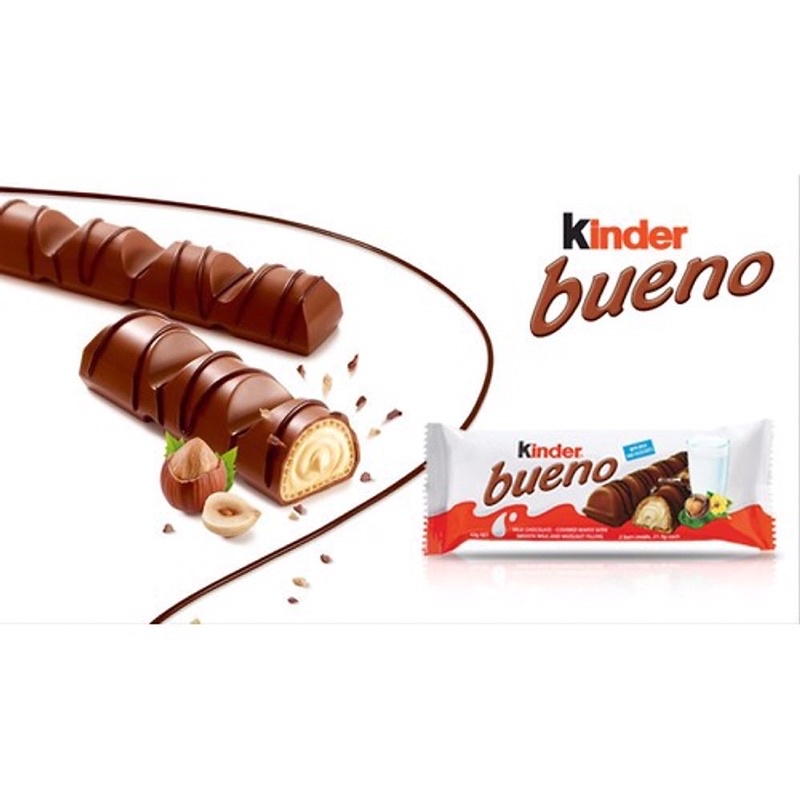 Bánh Chocolate nhân Hạt dẻ Kinder Bueno 129g (6 thanh)