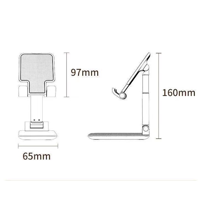 Giá Đỡ Điện Thoại, Ipad , Khung Gấp Gọn Chắc Chắn Khi Để Điện Thoại, Góc Xoay Linh Hoạt, Hỗ Trợ Làm Việc Hay Học Tập