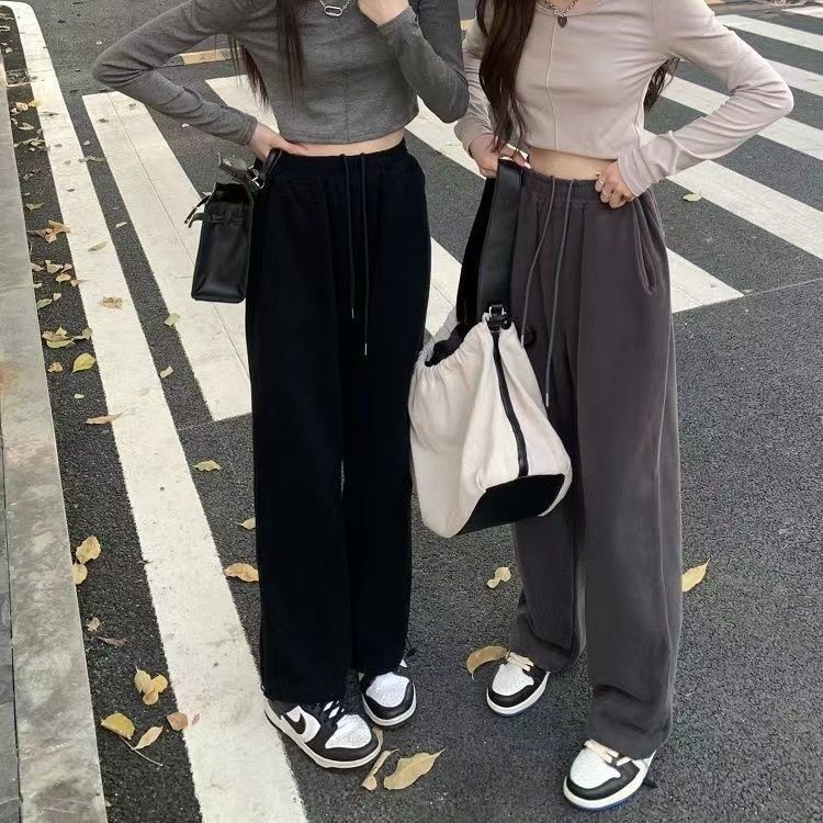 COZOK Quần Thể Thao Lưng Cao Ống Rộng Thời Trang Năng Động